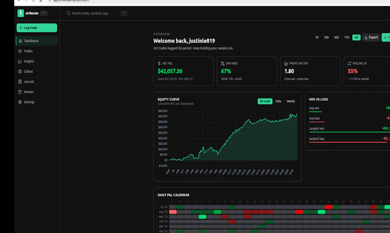 Strikerate screenshot 1