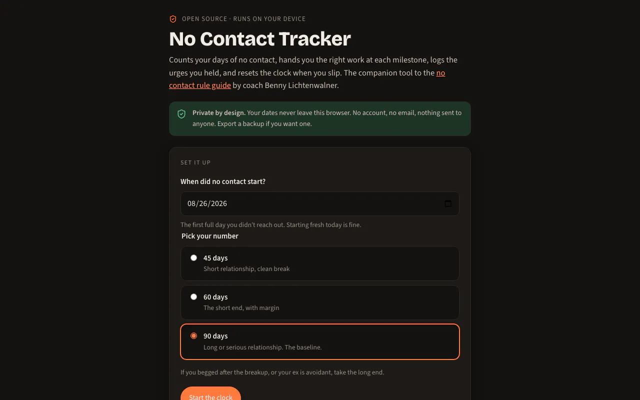 No Contact Tracker gallery image