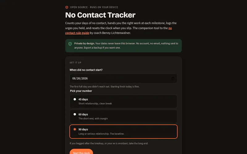 No Contact Tracker screenshot 1