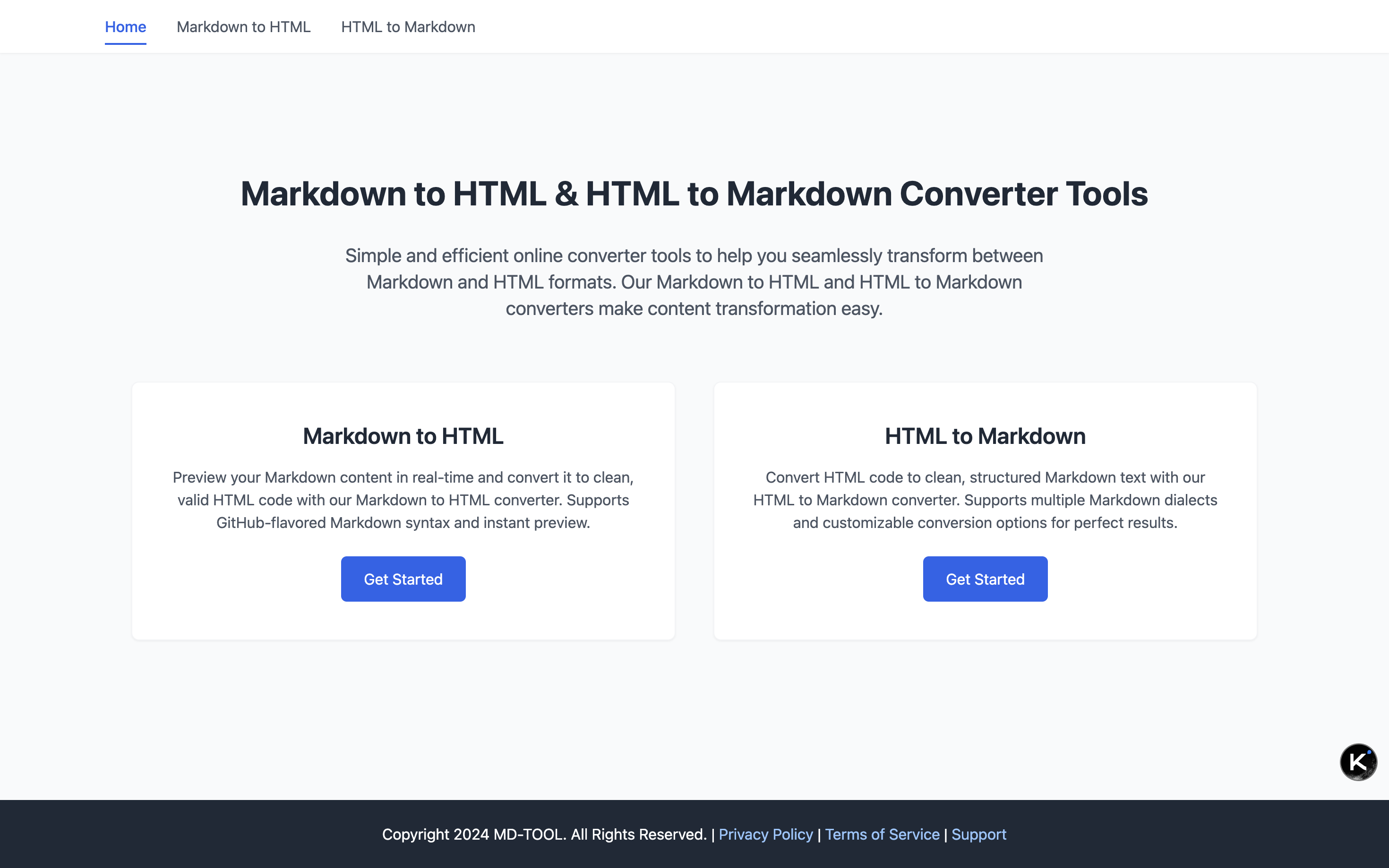 Media MD-TOOL - Tukar Markdown ↔ HTML dengan serta -merta, dalam talian dan percuma 1