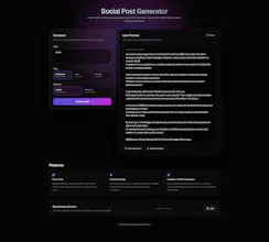 AI Social Post Generator gallery image