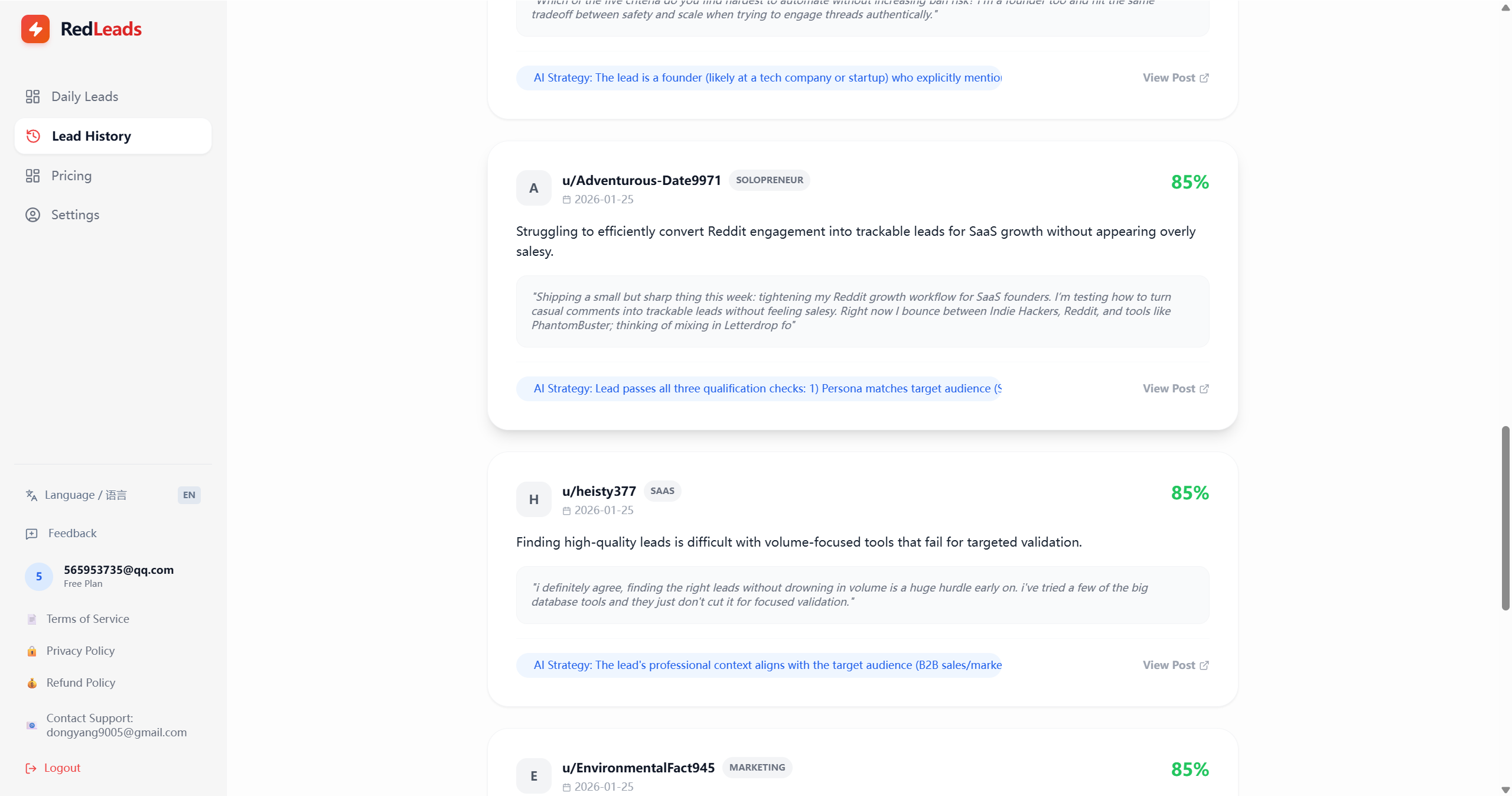 RedLeads gallery image