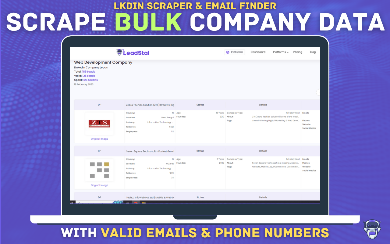 Media LKDIN Scraper & Finder E -mel - LinkedIn Scraper & Finder E -mel yang sah oleh Leadstal.com 3