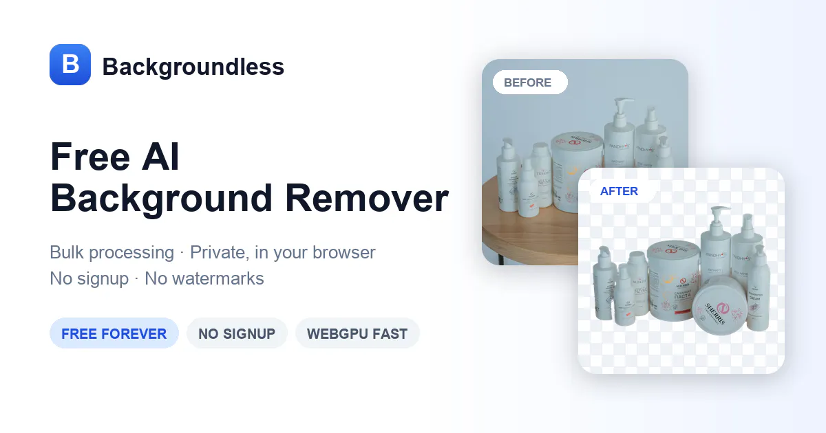 Backgroundless gallery image
