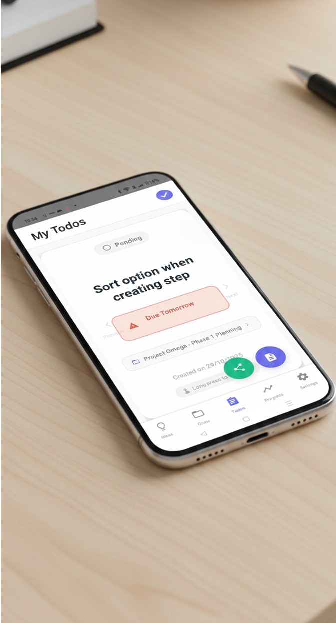 Goals Tracker - Main screenshot showing features and interface