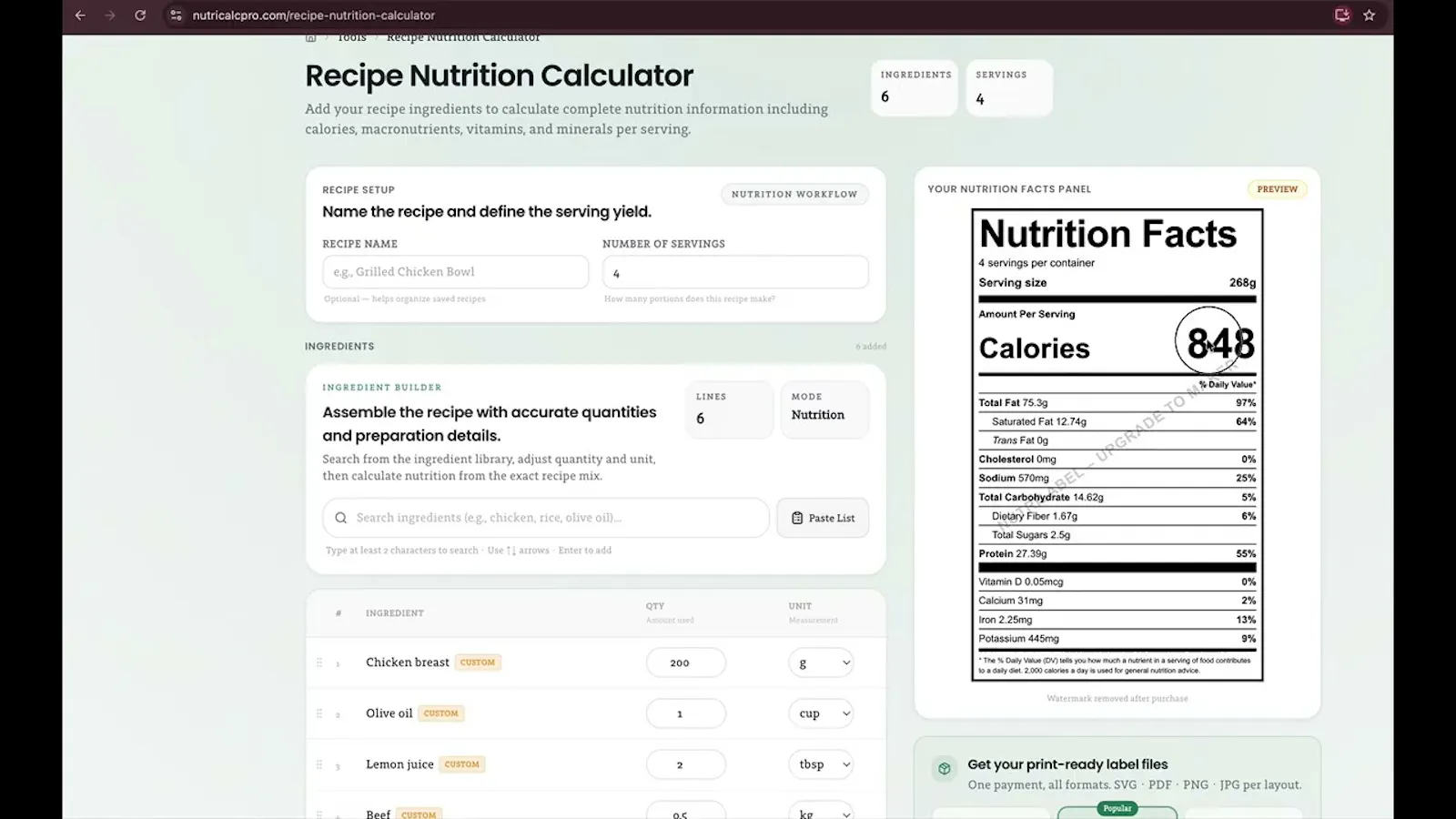 NutriCalcPro screenshot 1 (video preview)