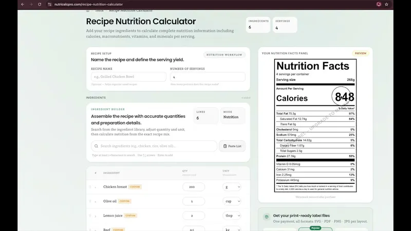 NutriCalcPro screenshot 1 (video preview)