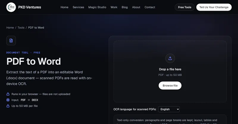 PKD Ventures Free AI Tools screenshot 2