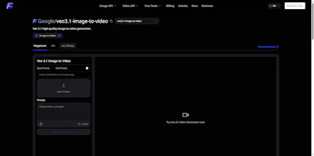 Flaq AI Veo 3.1 Image to Video API gallery image