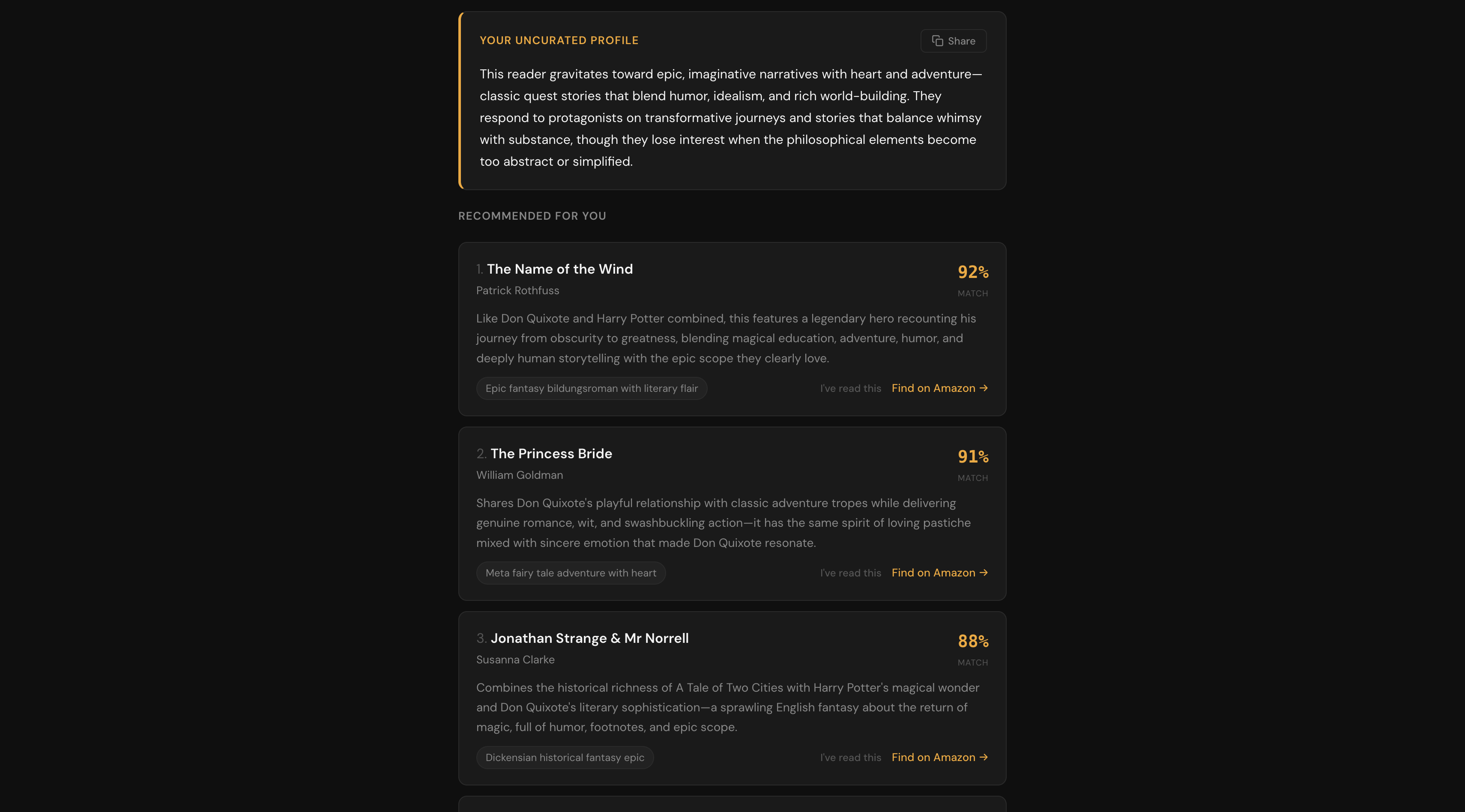 Uncurated - honest recommendations. gallery image