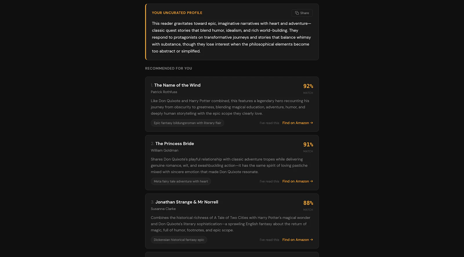 Uncurated - honest recommendations. screenshot 3
