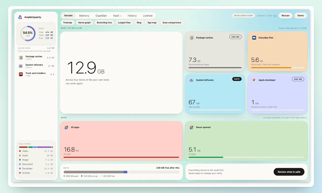 AmpleCapacity — Make room on MAC gallery image