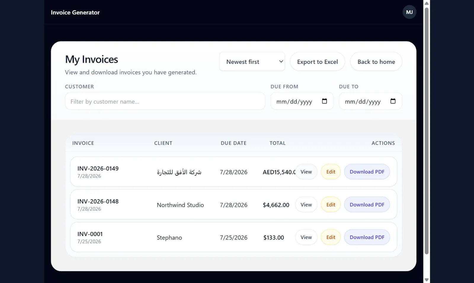 Invoice Generator screenshot 4