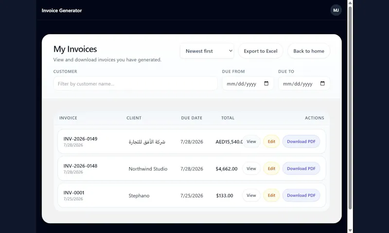 Invoice Generator screenshot 4