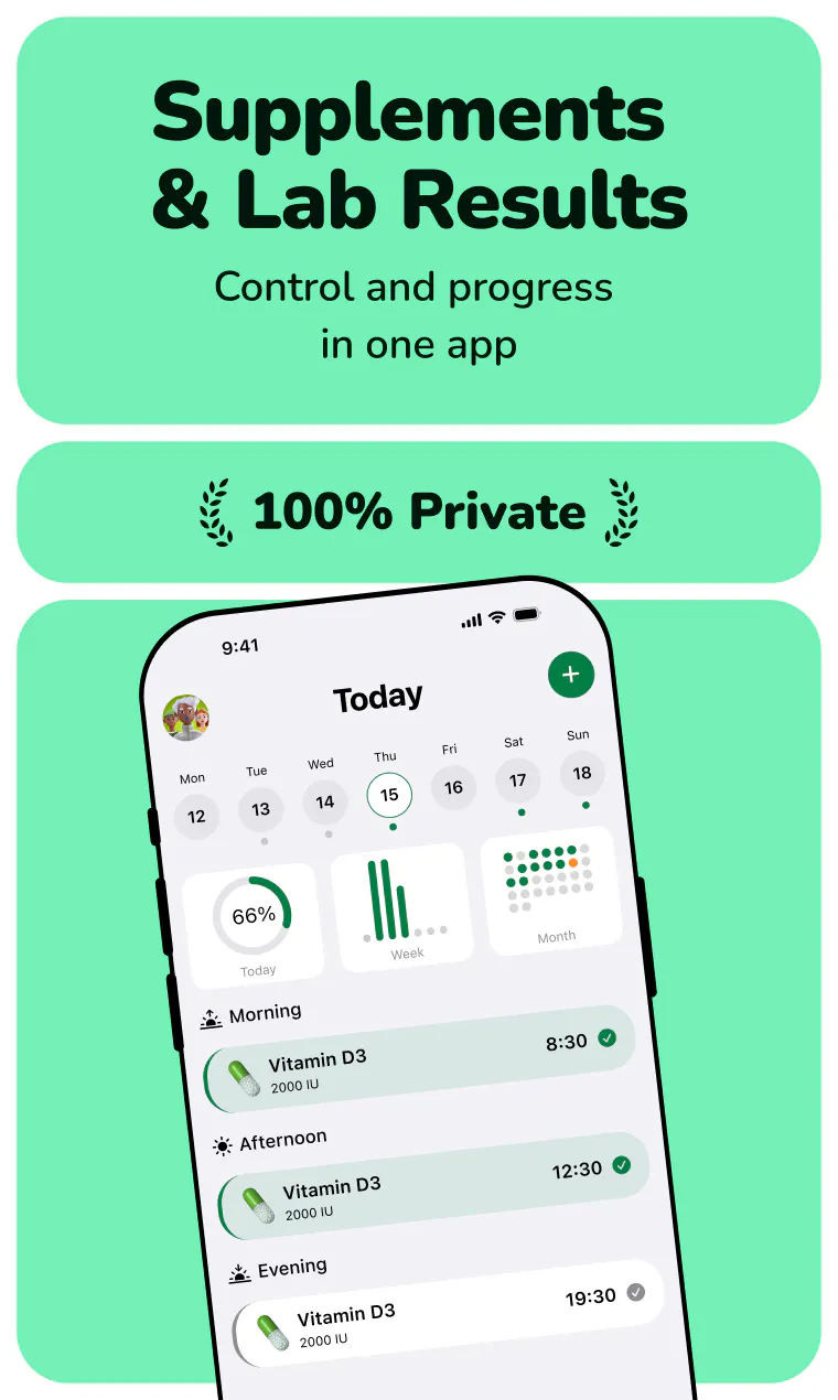 Biomarker Tracker & Reminder 제품 배너