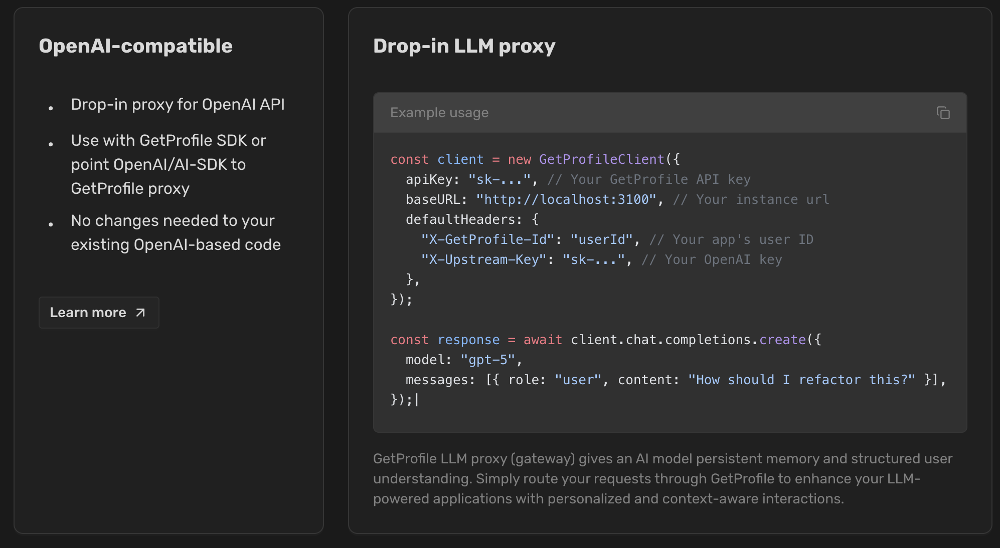 GetProfile - Screenshot 2 showing product features and functionality