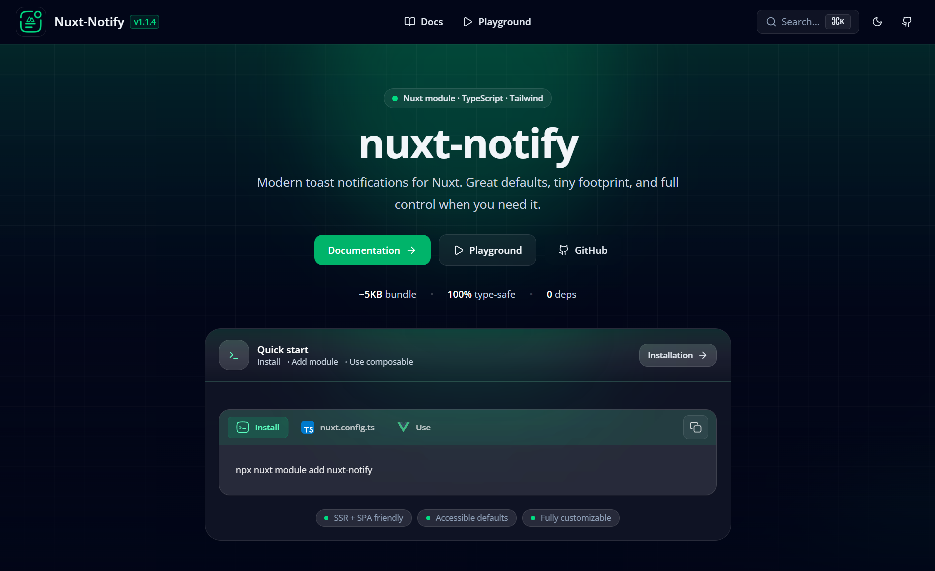 Nuxt Notify - Main product screenshot demonstrating key features and user interface