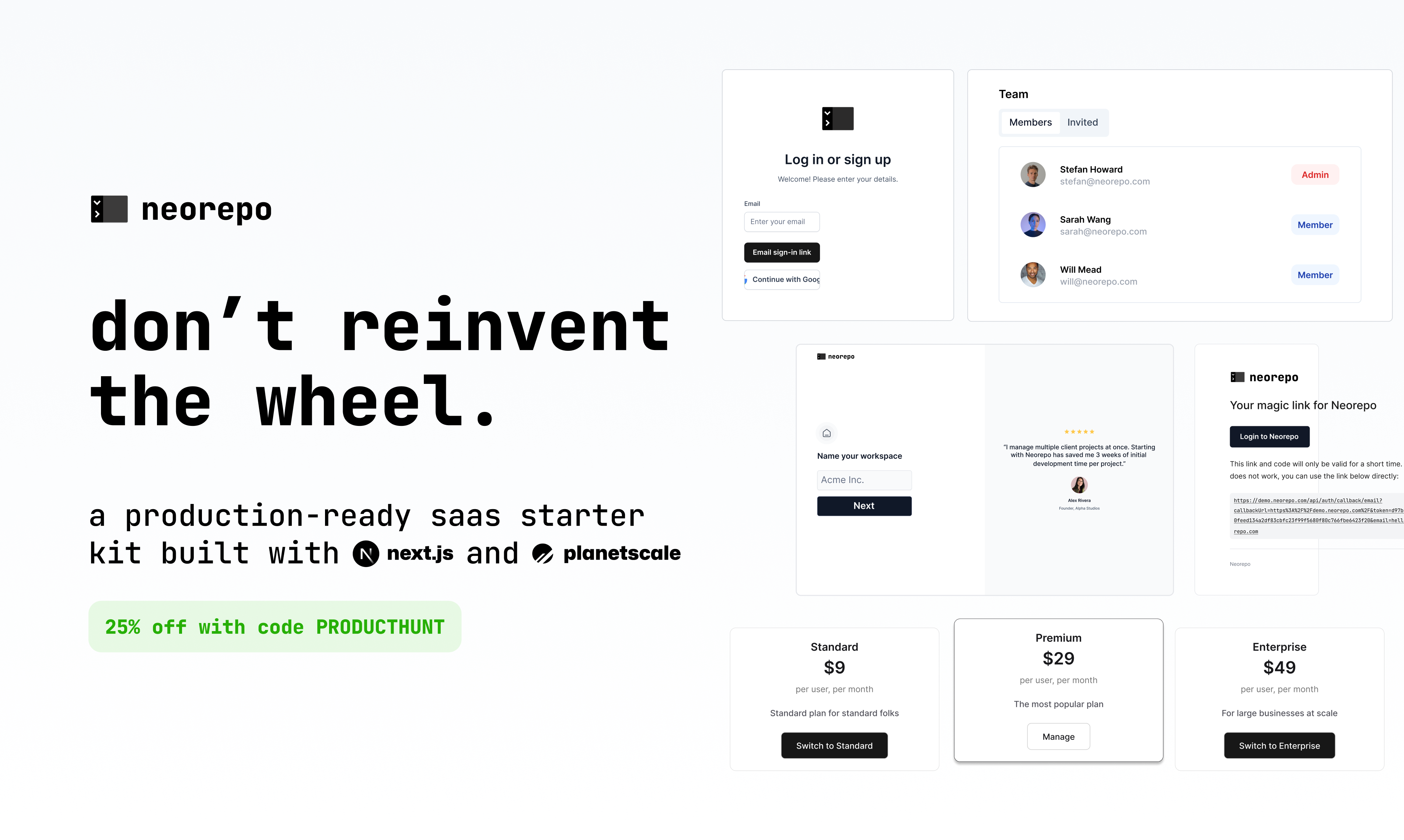 Neorepo - JumpStart Next.js 앱이 생산 준비가 된 스타터 키트가 있습니다 미디어 1