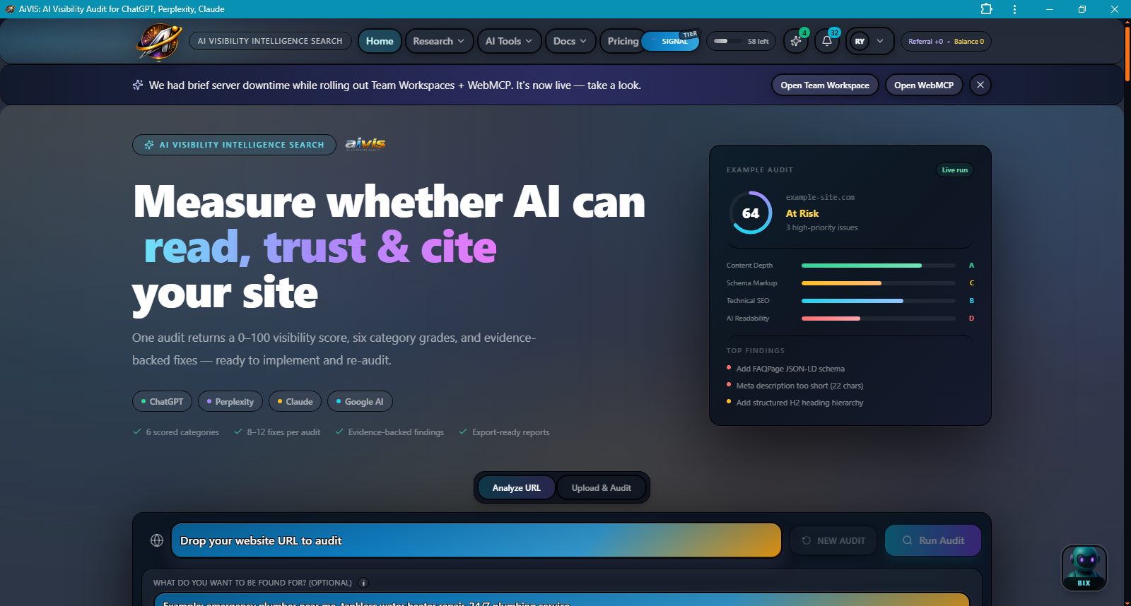 AiVIS - Ai Visibility Intelligence Audit gallery image