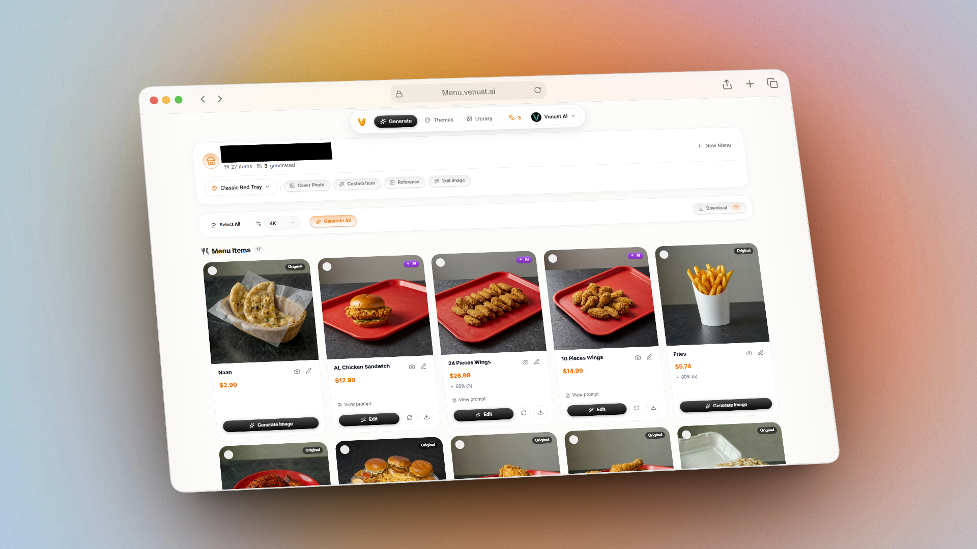 menu.venust.ai gallery image