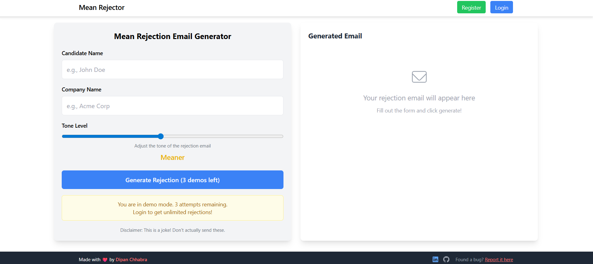 Generatore di e -mail di rifiuto medio - Scatena il Sass media 1