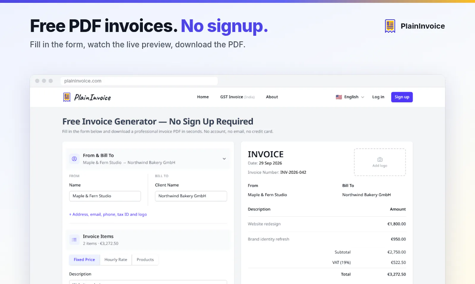 PlainInvoice screenshot 4