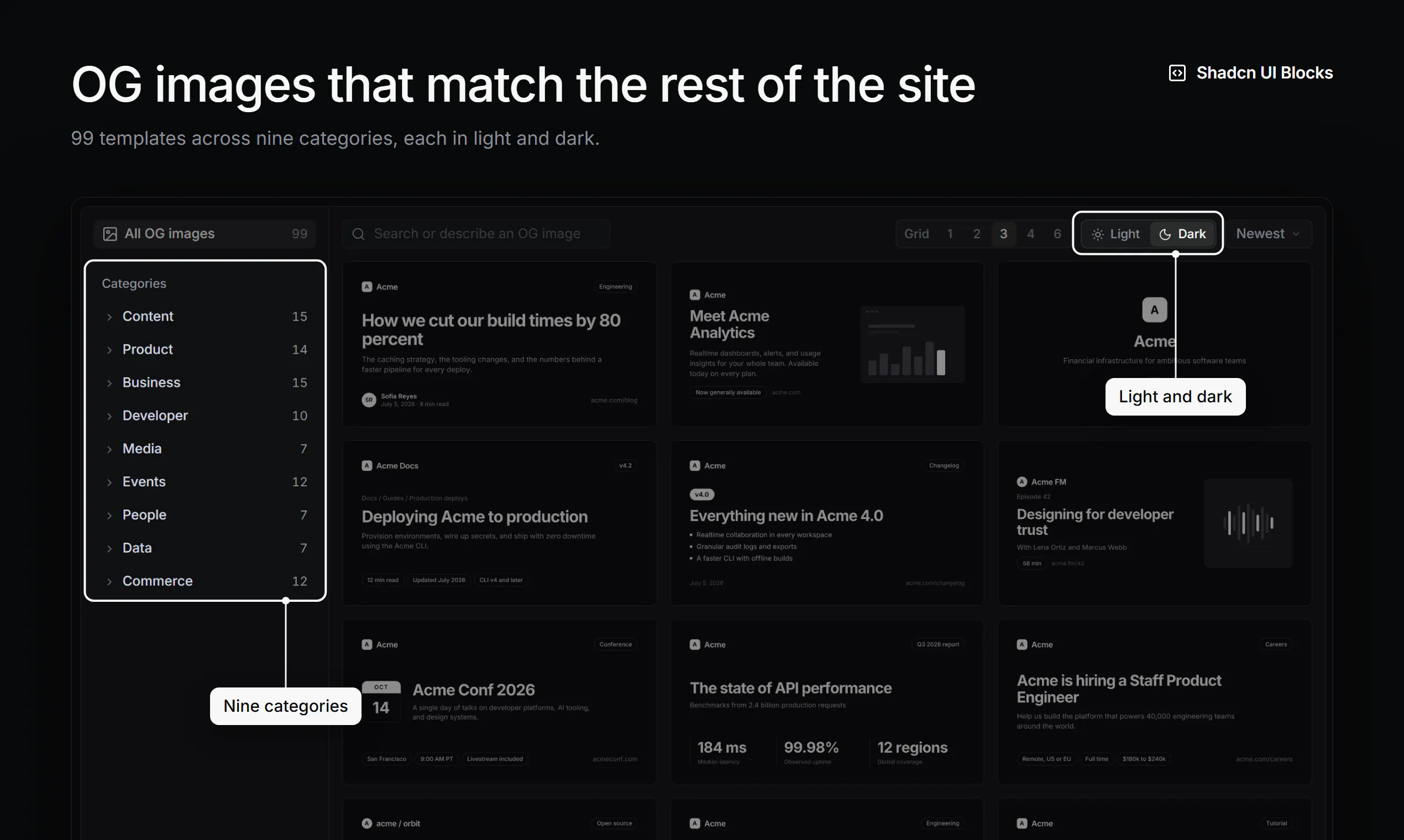 Shadcn UI Blocks 2.0 gallery image