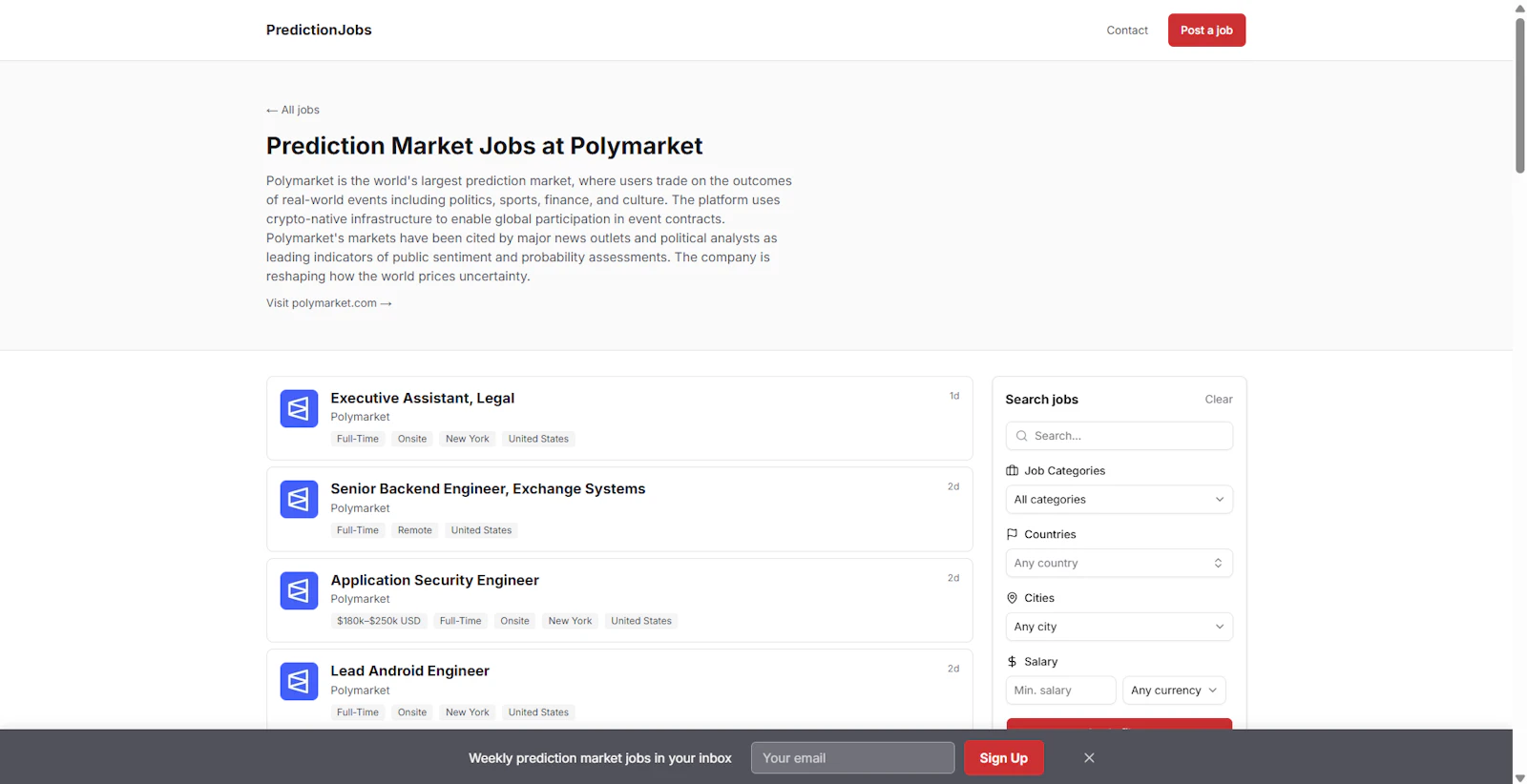 PredictionJobs - Prediction Market jobs screenshot 2