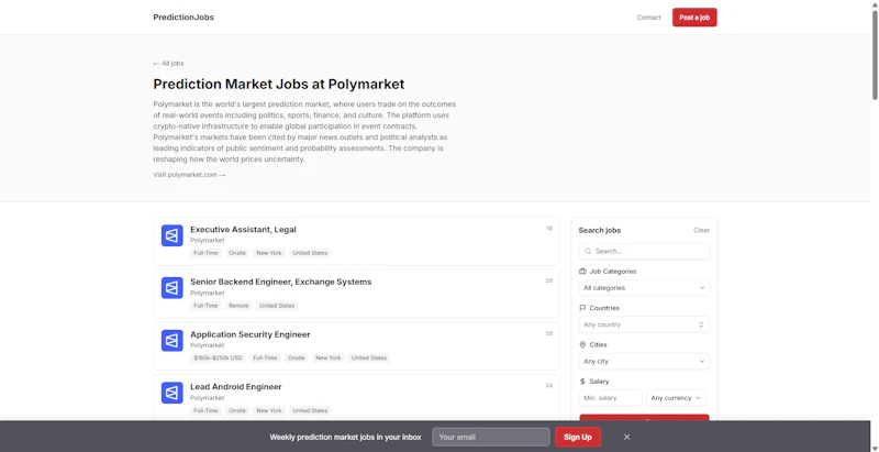 PredictionJobs - Prediction Market jobs screenshot 2