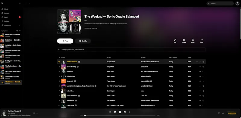 Sonic Oracle, Music Discovery Engine screenshot 4