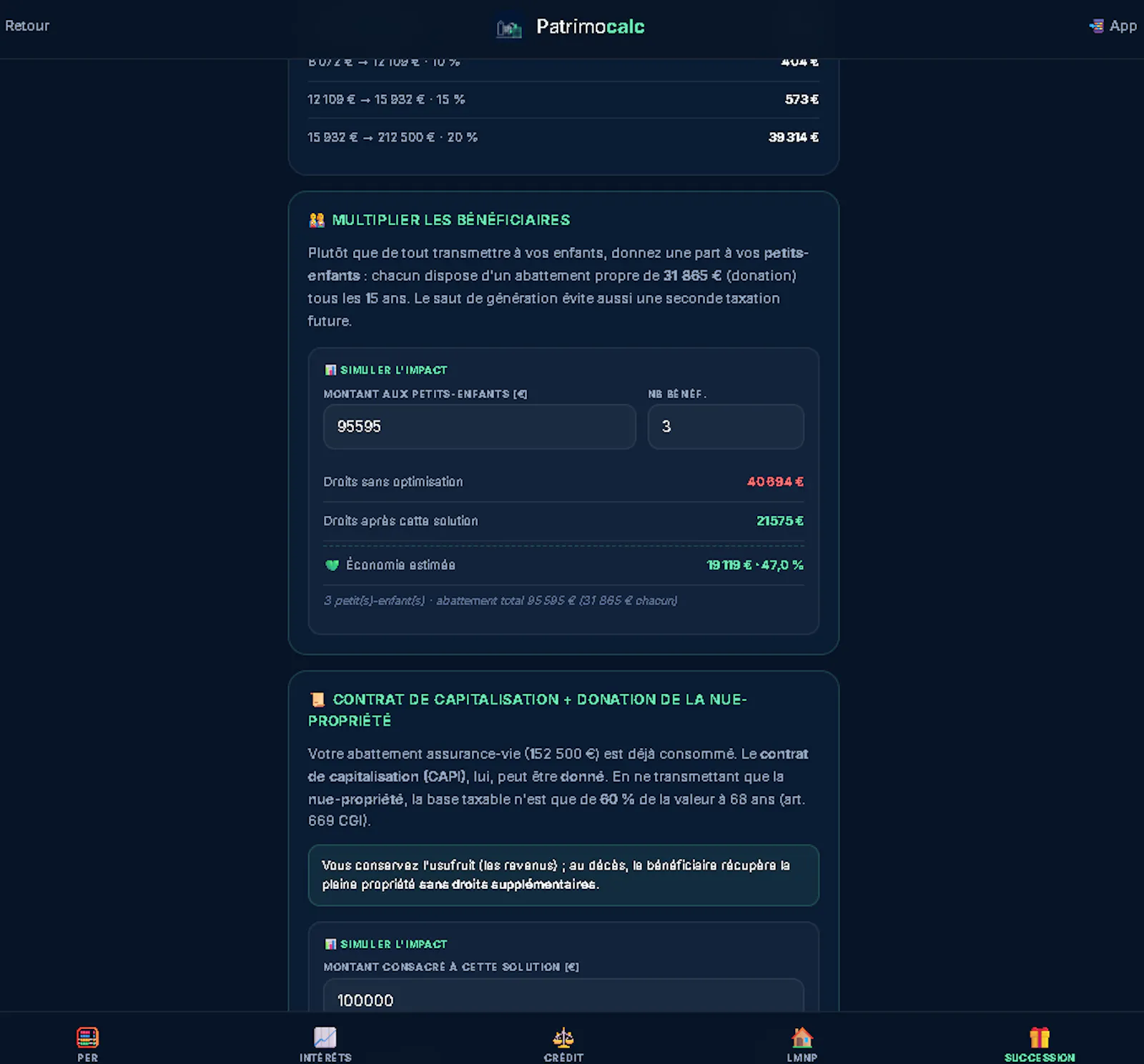 Patrimocalc screenshot 5