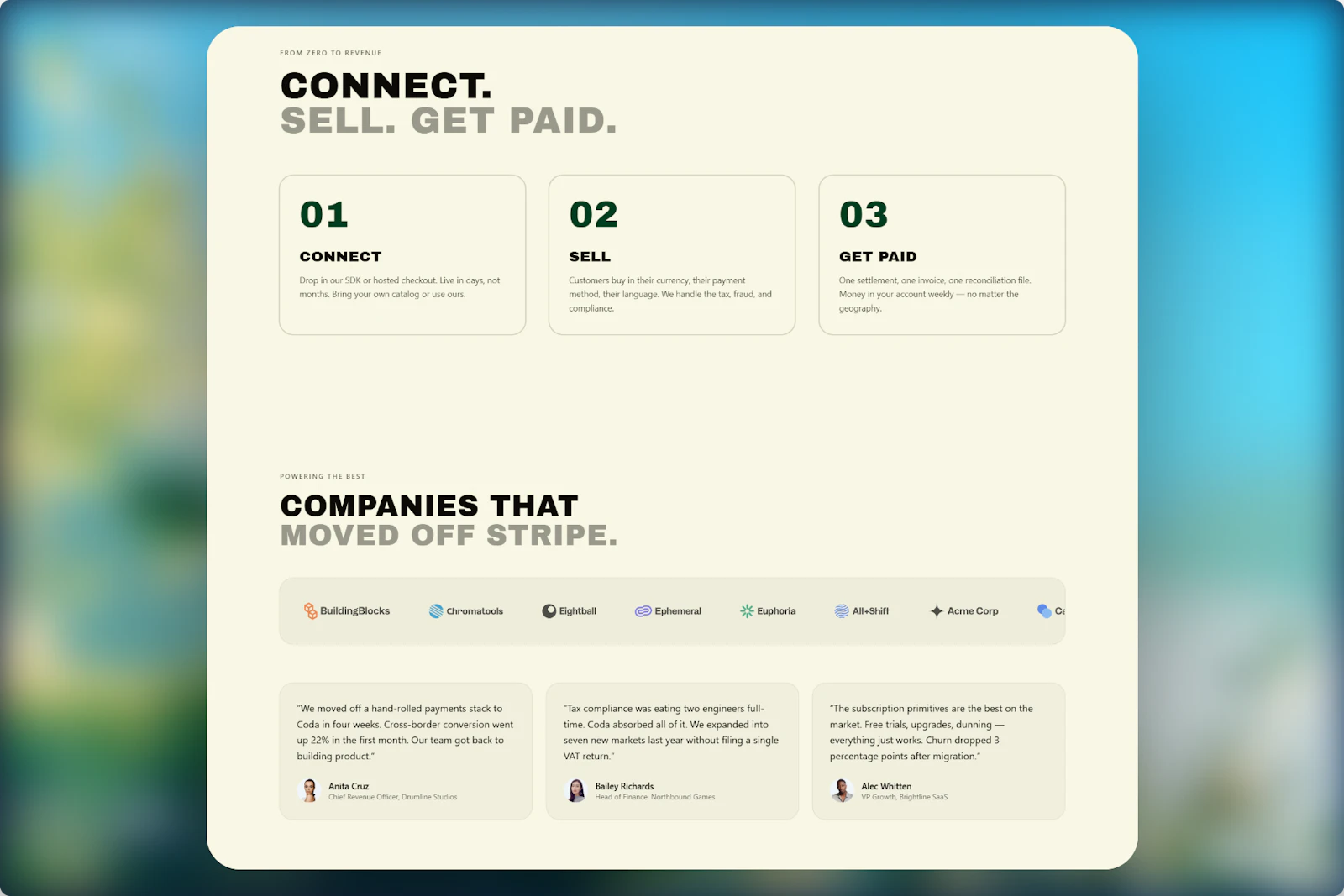 CODA — payment solutions screenshot 2