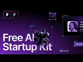 Free AI-themed site Kit Framer and Figma gallery image