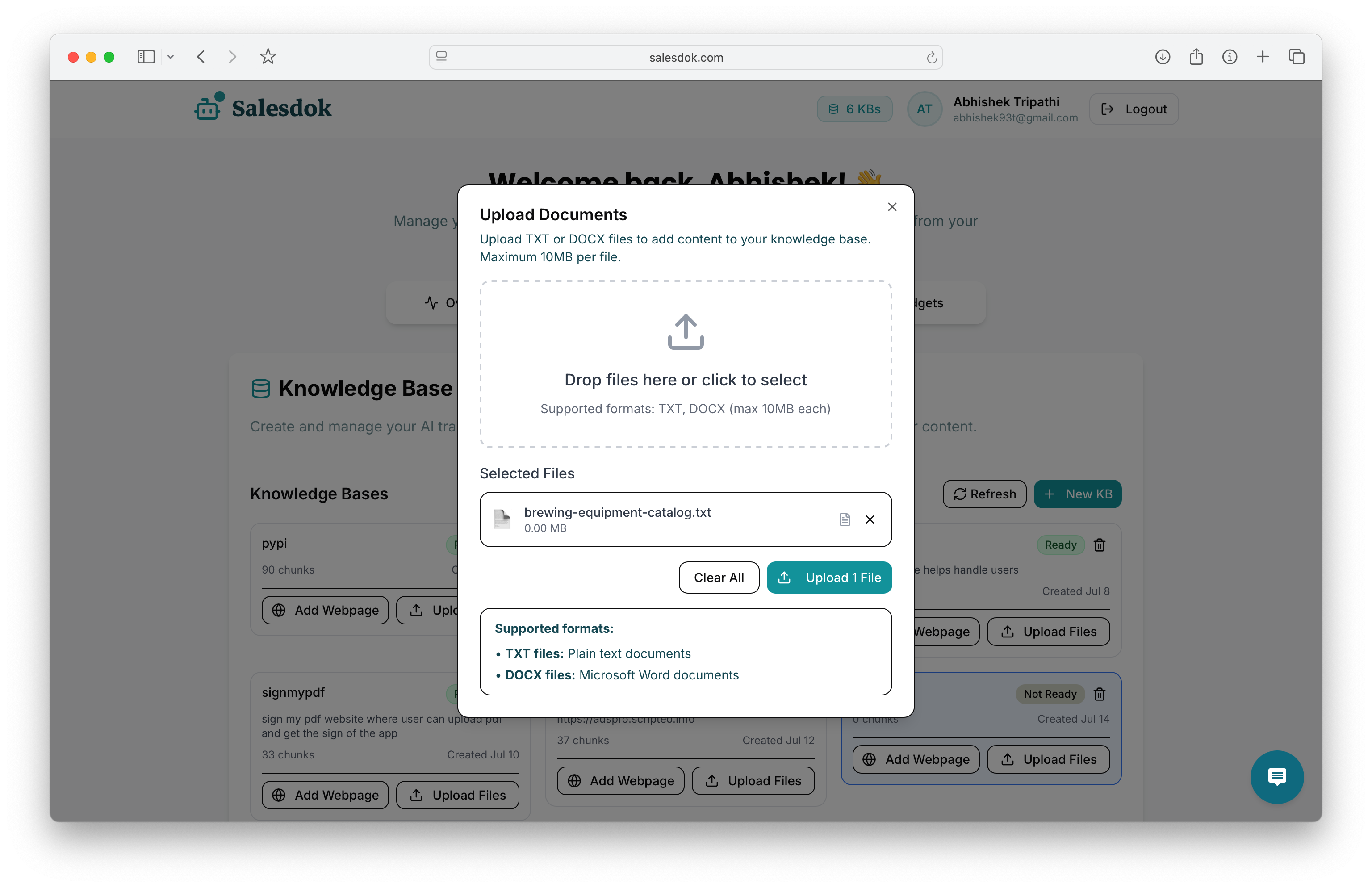 Salesdok - ผู้ช่วยฝ่ายขาย AI - แปลงผู้เยี่ยมชมของคุณในลูกค้าด้วยการแชทที่ใช้พลังงาน LLM media 4