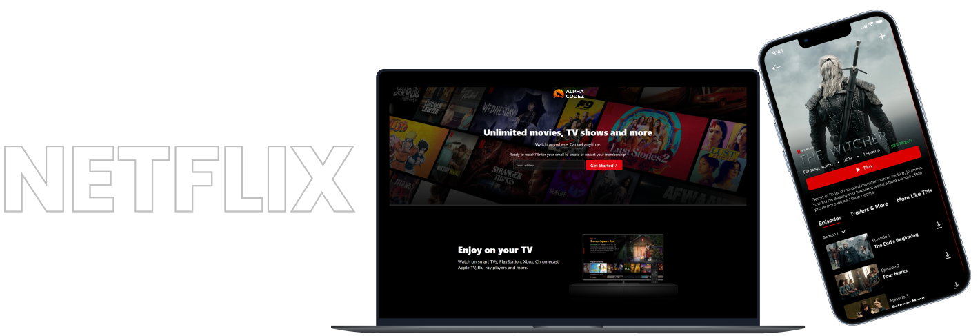 Netflixクローンスクリプト - Netflixクローンスクリプトを使用して、究極のOTTプラットフォームを構築します。メディア1