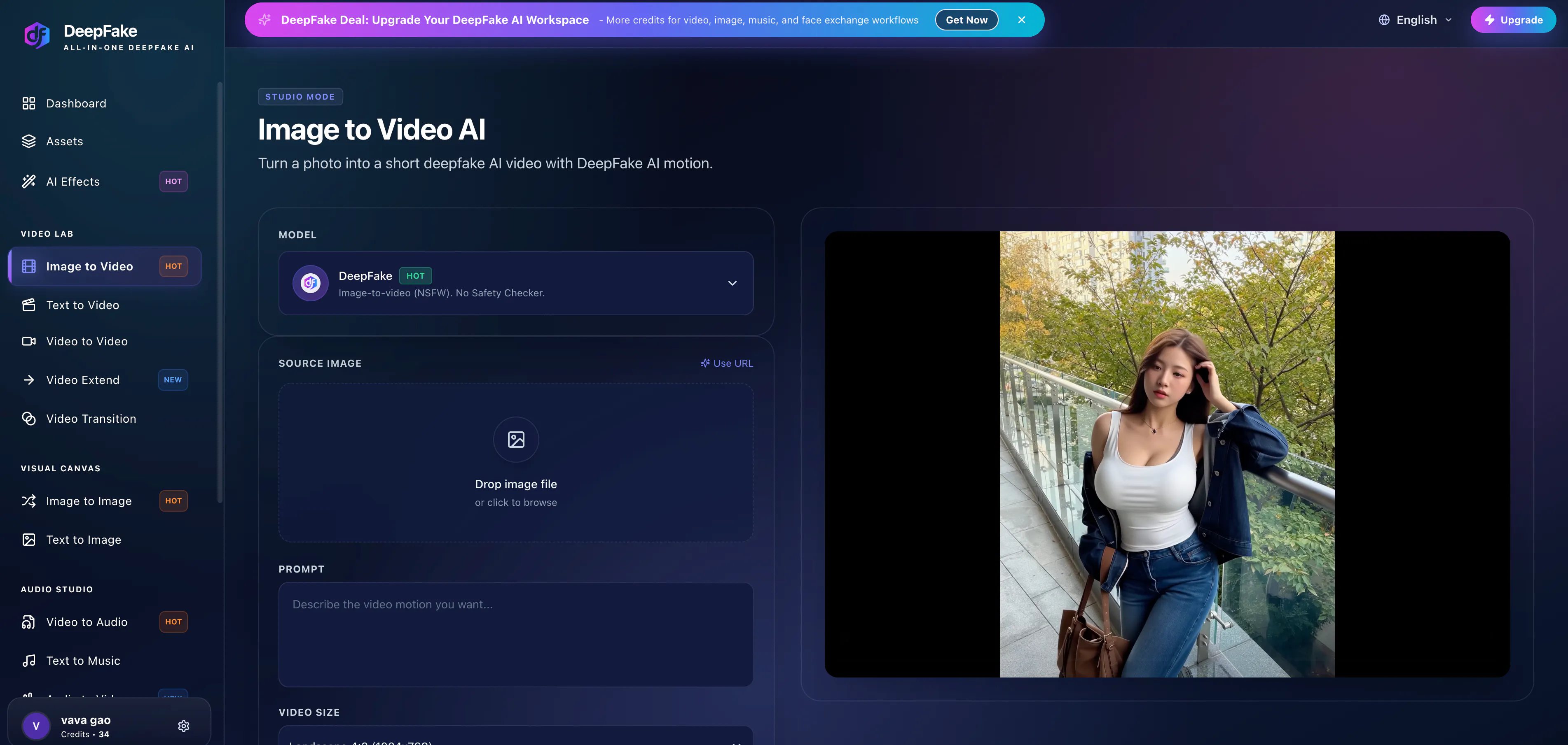 DeepFake AI Image to Video gallery image