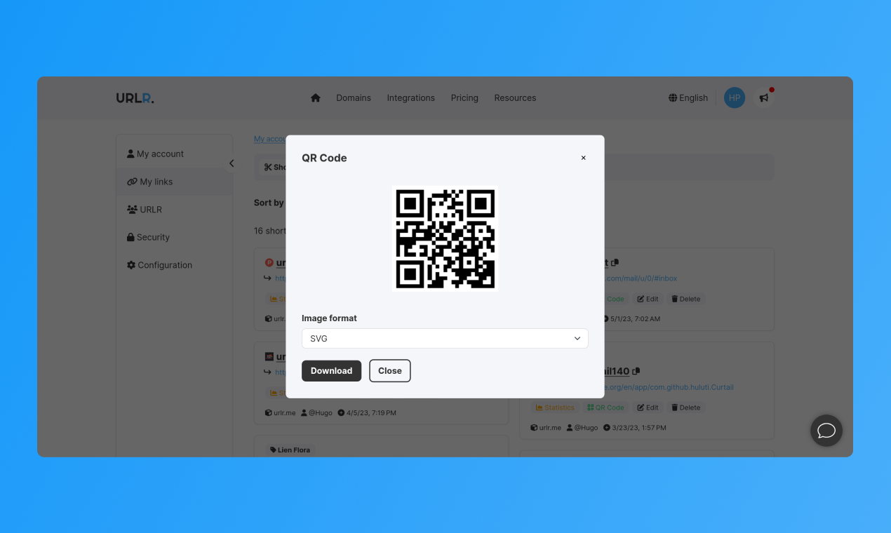 وسائط urlr - النظام الأساسي المتوافق مع الناتج المحلي الإجمالي لسهولة تقصير الارتباط 3