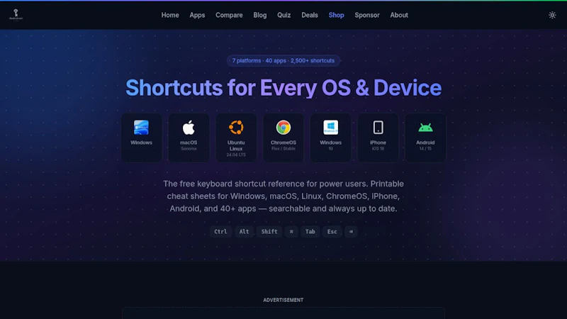 KeyShortcuts.net screenshot 1