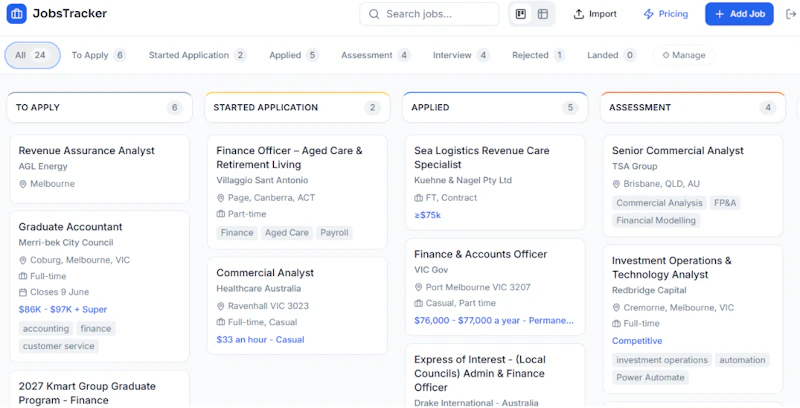 JobsTracker screenshot 1