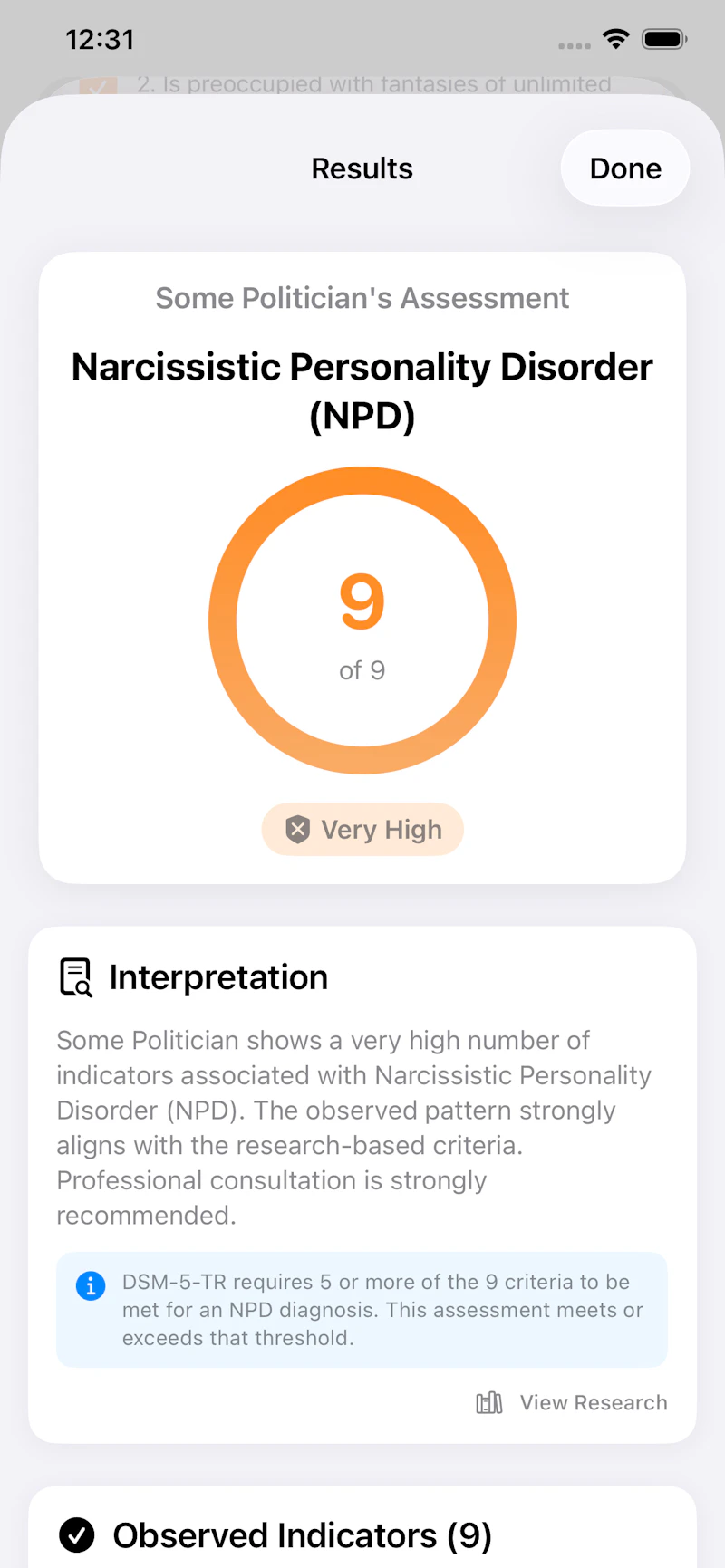 Personality Assessor screenshot 3