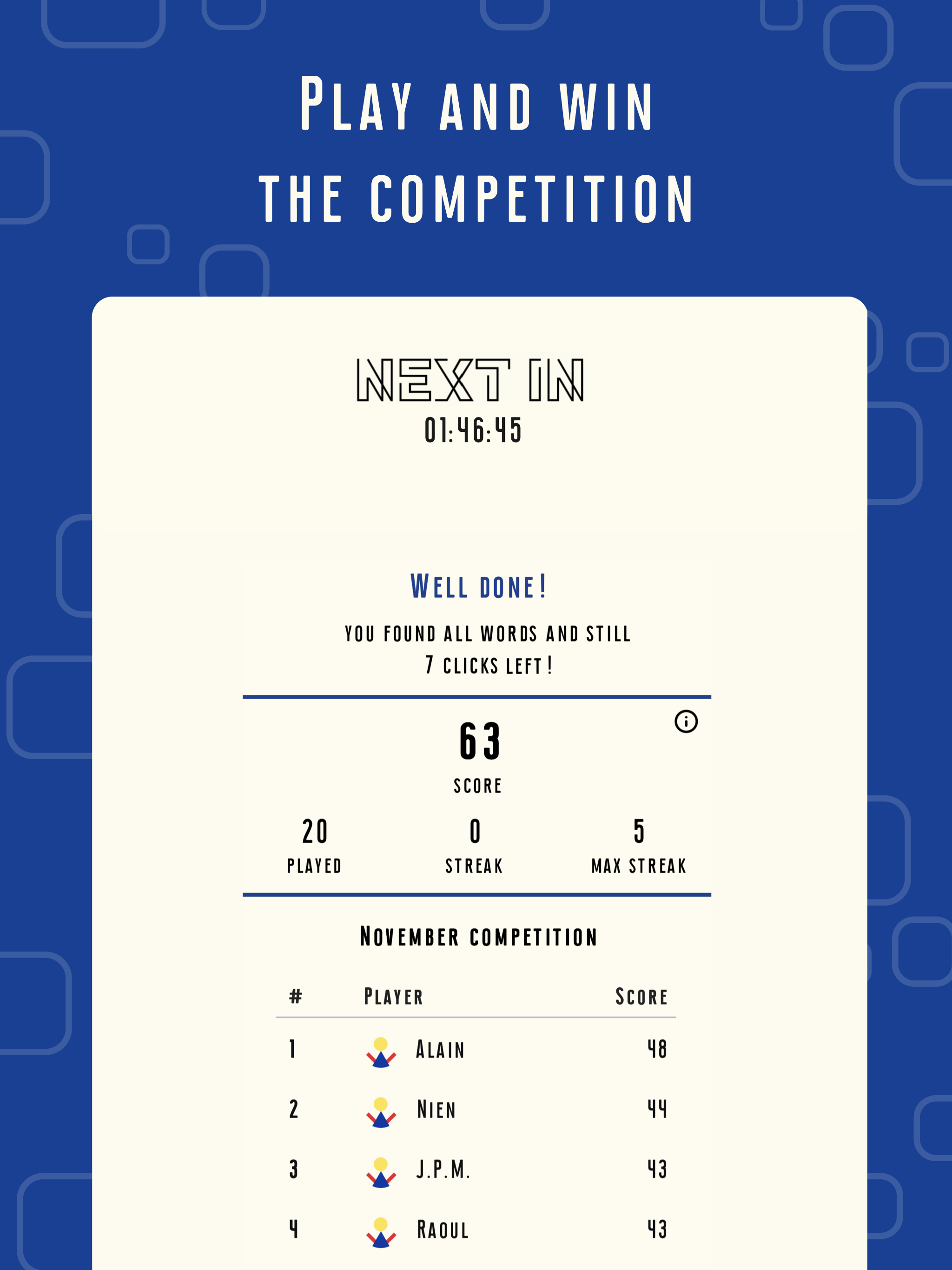 WordHit - the newest word game! - Screenshot 4 showing product features and functionality