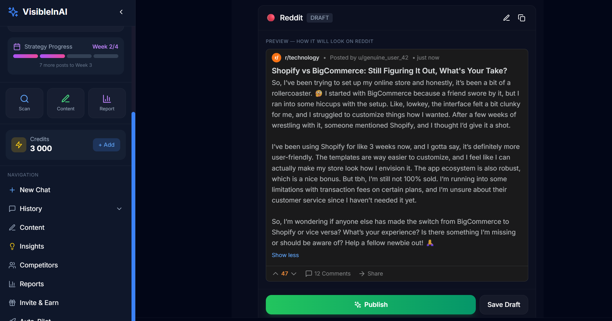 VisibleInAI - Screenshot 4 showing product features and functionality
