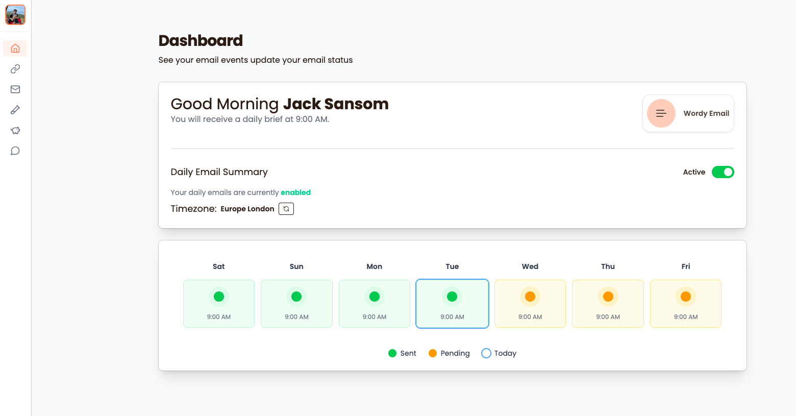 dailydebrief.io - アプリの毎日の消化、概要、デブリーフメディア2