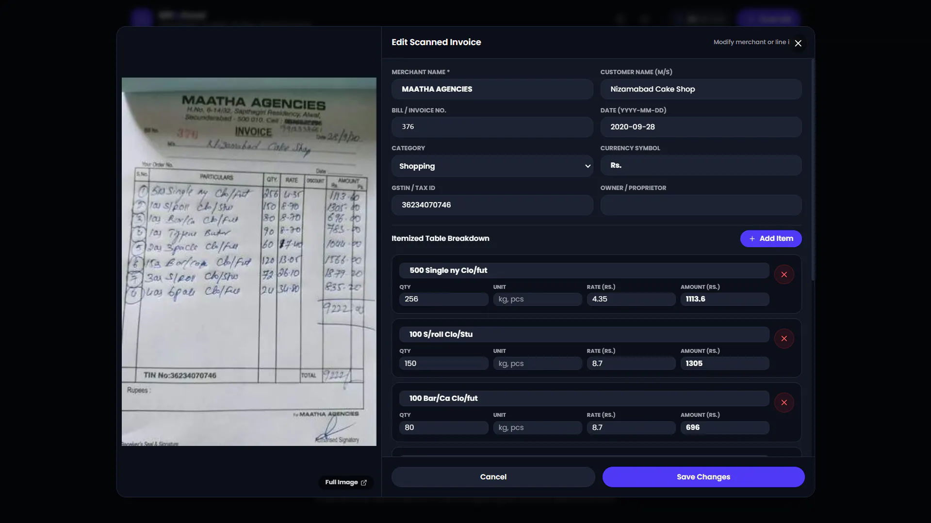 Bill to Excel gallery image
