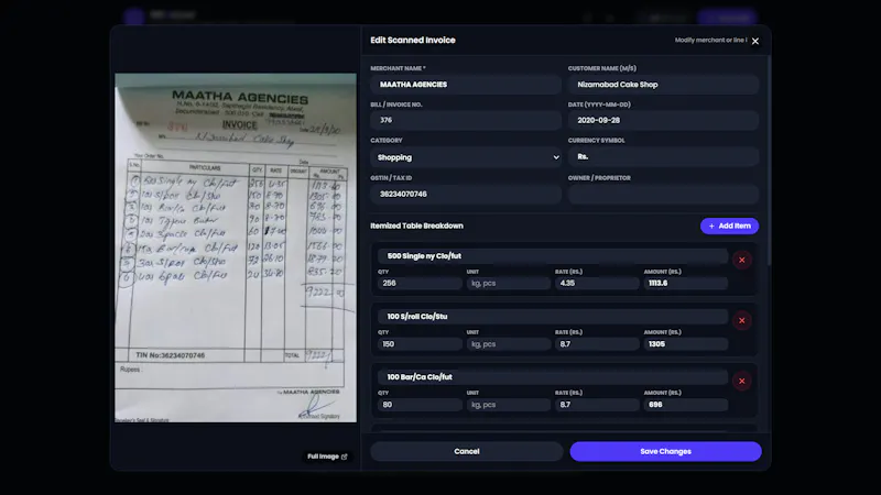 Bill to Excel screenshot 4