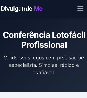 Conferência Lotofácil Profissional - Screenshot 2 showing product features and functionality