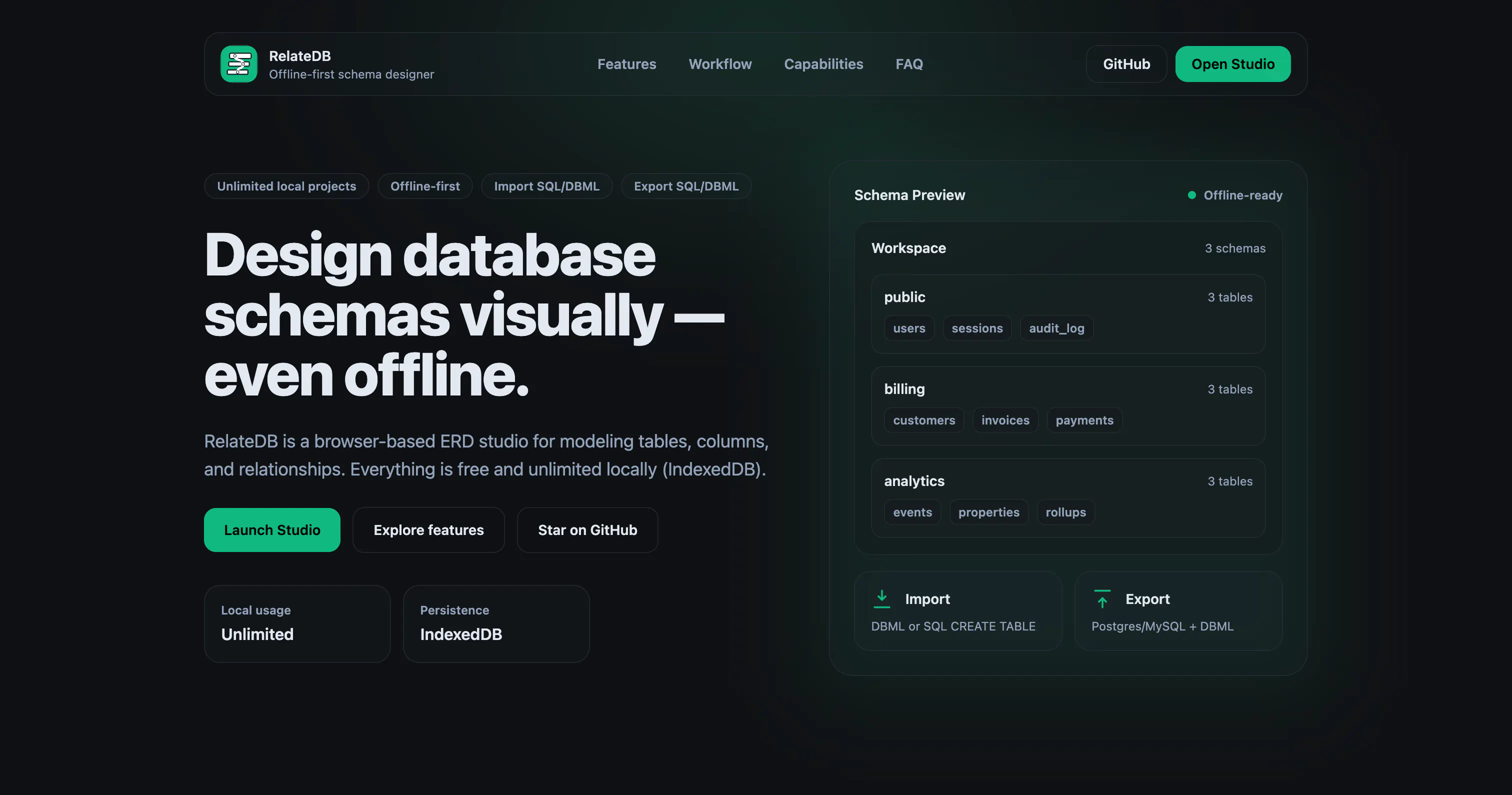 RelateDB: Offline-first database schema designer in your browser ...
