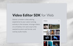 Video Editor SDK for Web media 3