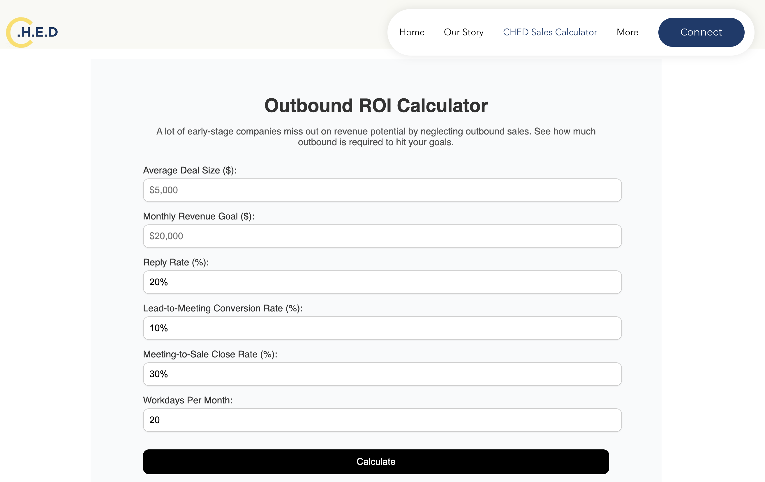 Outbound ROI Calcula... logo
