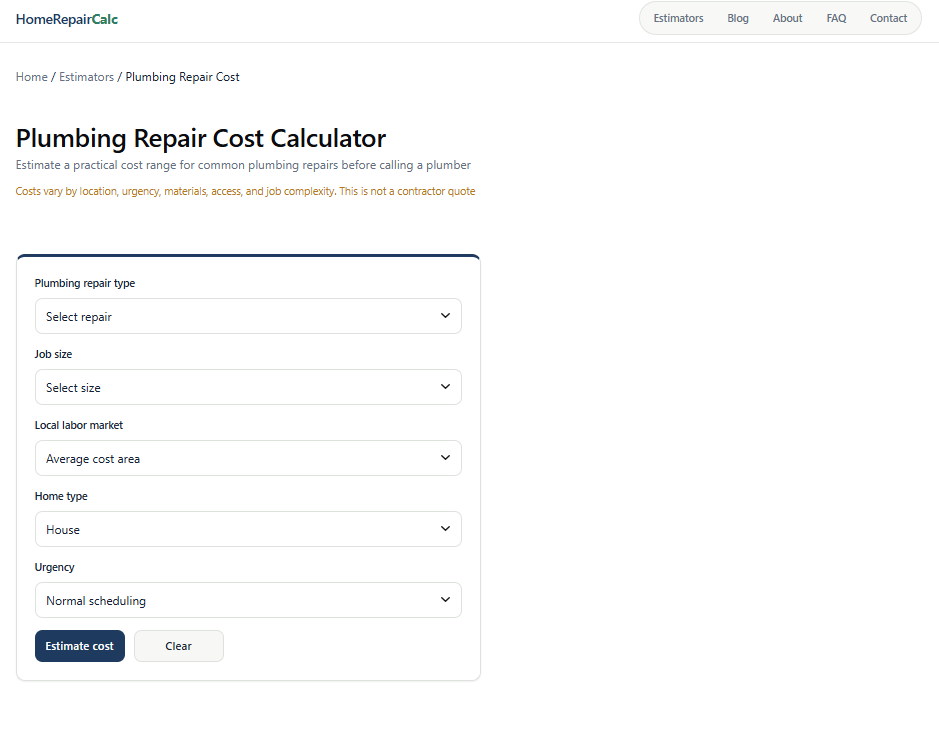 HomeRepairCalc gallery image